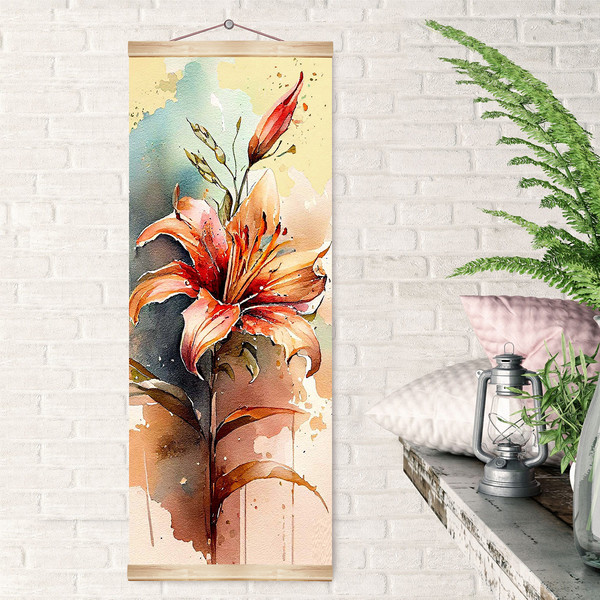 Изображение товара Картина по номерам Молли Акварельная лилия 35x88 / HRP0178