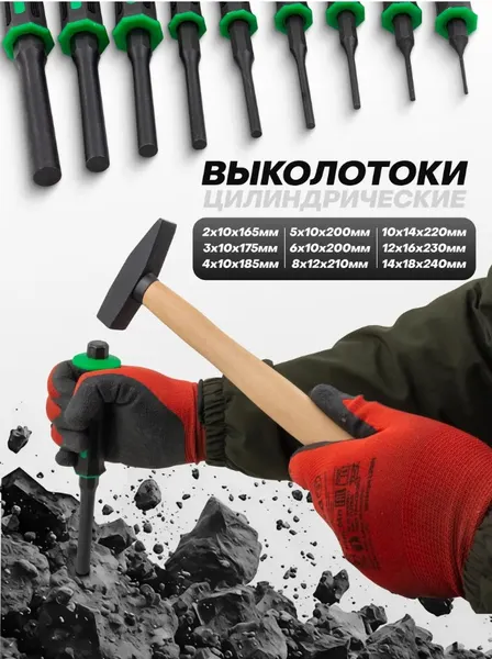 Изображение товара Набор зубил RockForce RF-5211K (64768)