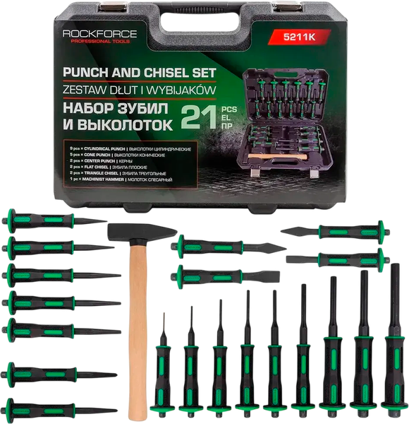 Изображение товара Набор зубил RockForce RF-5211K (64768)