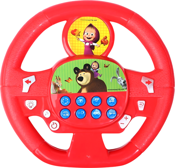 Изображение товара Развивающая игрушка Маша и медведь Руль музыкальный / 9177850 (красный)