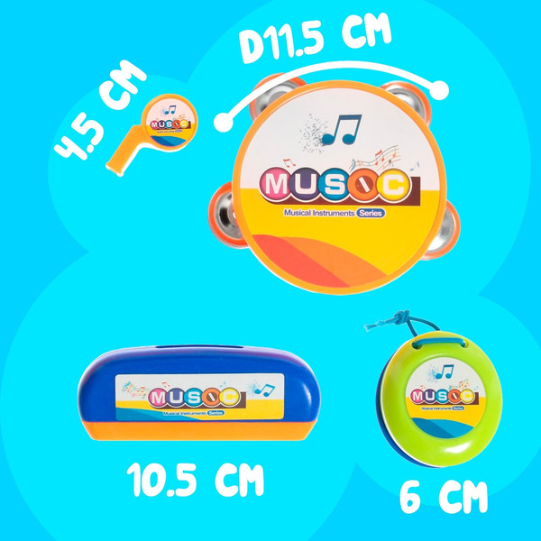 Изображение товара Музыкальная игрушка Sima-Land Набор музыкальных инструментов. Оркестр 6288D / 6980916 (5пр)