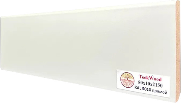 Изображение товара Плинтус Teckwood МДФ Прямой 80x10x2150 (Ral 9010)