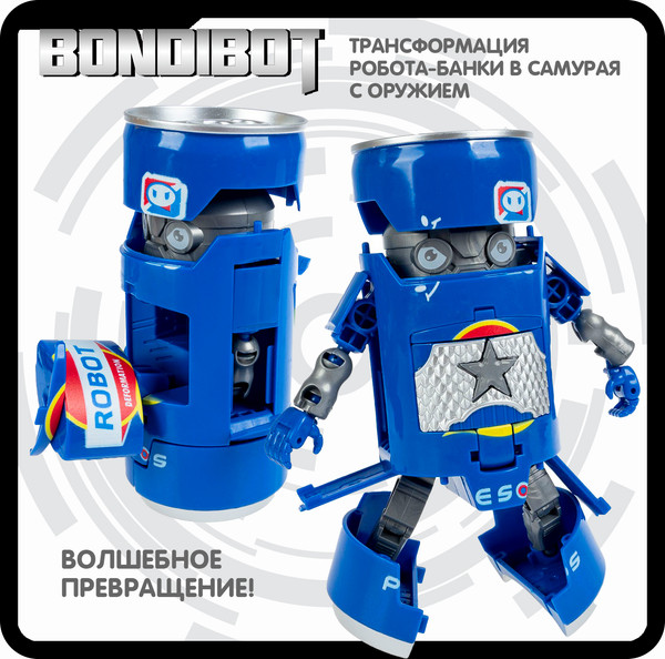 Изображение товара Игрушка-трансформер Bondibon Самурай / ВВ6270 (синий)