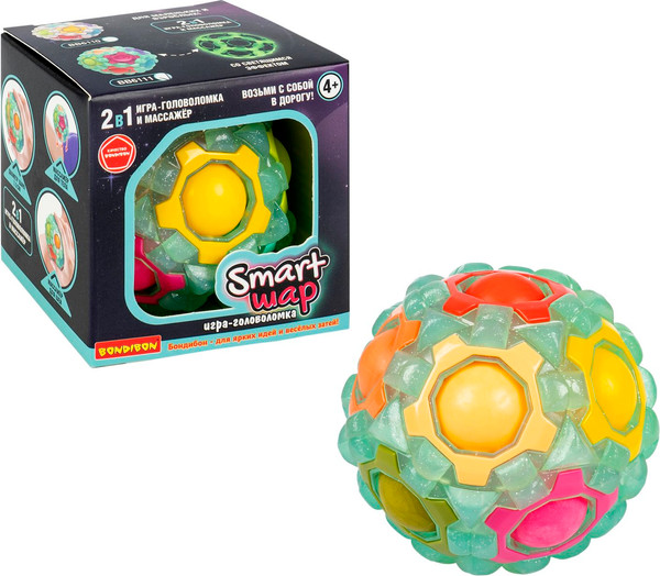 Изображение товара Игра-головоломка Bondibon  2в1 Smart Шар-массажер / ВВ6111