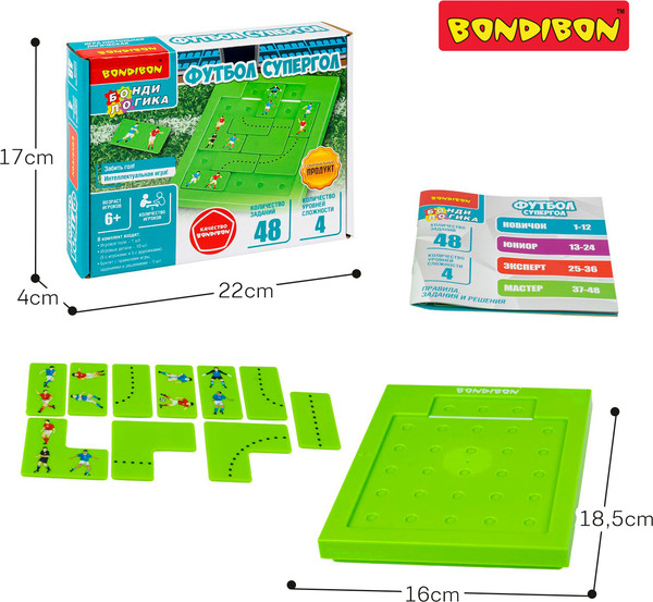 Изображение товара Игра-головоломка Bondibon БондиЛогика Футбол. Супергол / ВВ6261
