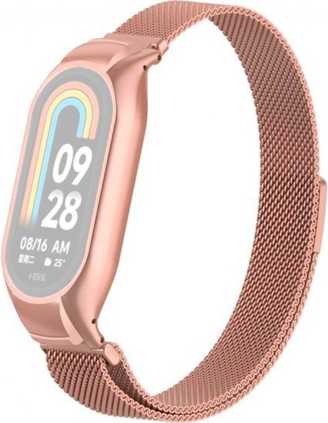 Изображение товара Ремешок для фитнес-трекера Rumi Milanese Loop для Xiaomi Smart Band 8/9 (розовое золото)