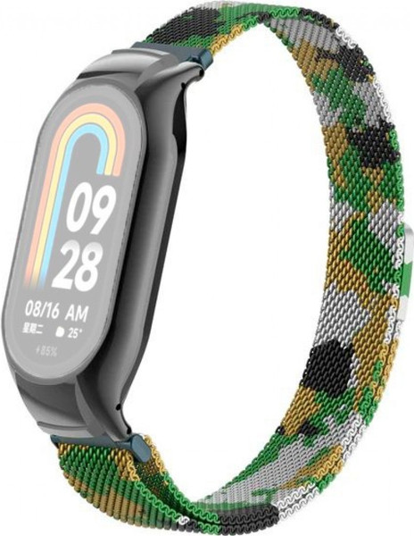 Изображение товара Ремешок для фитнес-трекера Rumi Milanese Loop для Xiaomi Smart Band 8/9 (армейский зеленый)