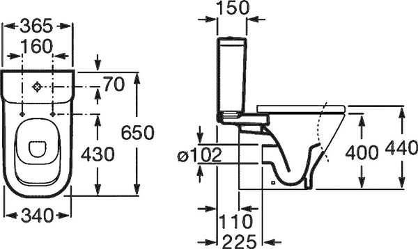 Изображение товара Унитаз напольный Roca Gap 342477000+34147000Y+ZRU9307682