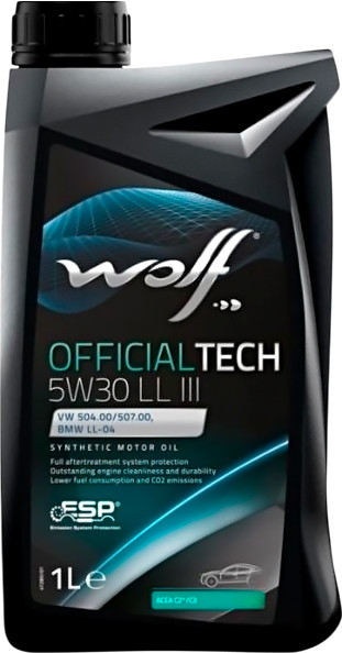 Изображение товара Моторное масло WOLF Officialtech 5W30 C3 LL III / 1048179 (1л)
