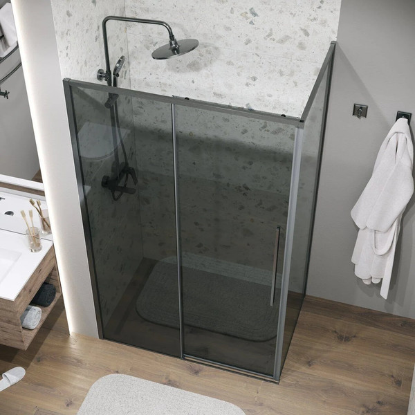 Изображение товара Душевой уголок Grossman Galaxy 140х100х195 / 120.K33.01.1410.42.10 (графит сатин/тонированное стекло)