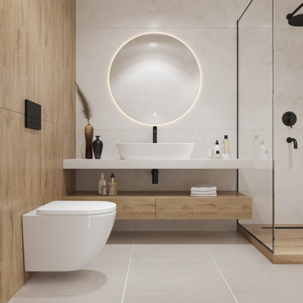 Изображение товара Унитаз подвесной с инсталляцией Lauter Vortex 2110830 + GROHE Rapid SL 39504000 с кнопкой (округлая, хром)