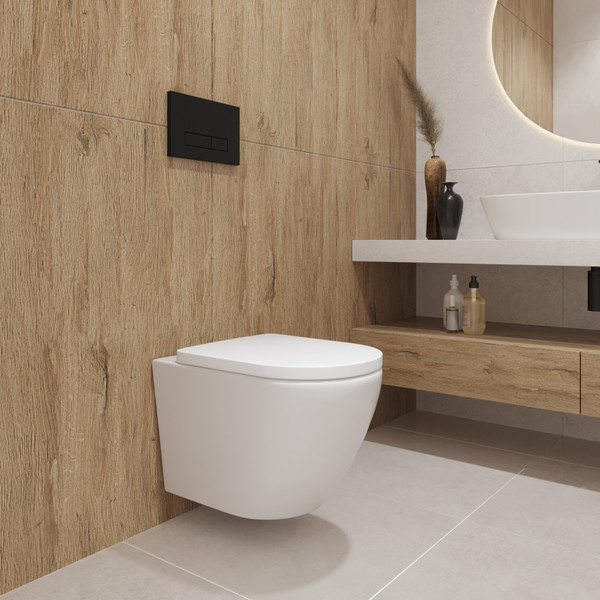Изображение товара Унитаз подвесной с инсталляцией Lauter Vortex 2110830 + GROHE Rapid SL 39504000 с кнопкой (округлая, хром)