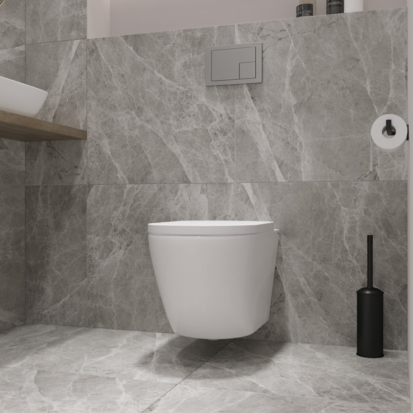 Изображение товара Унитаз подвесной с инсталляцией Lauter Vortex 2110830 + GROHE Rapid SL 39504000 с кнопкой (округлая, хром)
