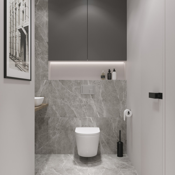 Изображение товара Унитаз подвесной с инсталляцией Lauter Vortex 2110830 + GROHE Rapid SL 39504000 с кнопкой (округлая, хром)