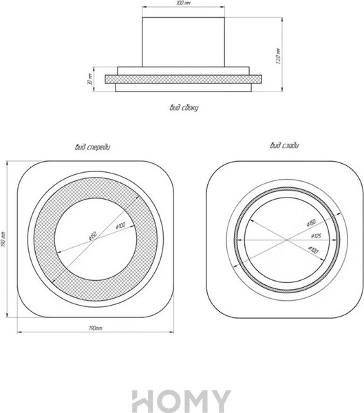 Изображение товара Вентилятор накладной Homy Air A100BT