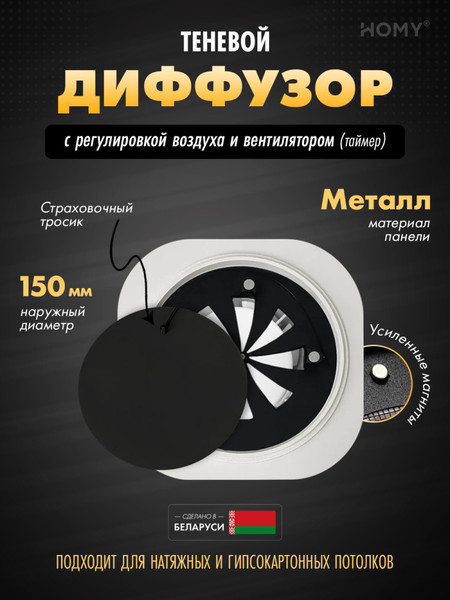 Изображение товара Вентилятор накладной Homy Air A100BRT