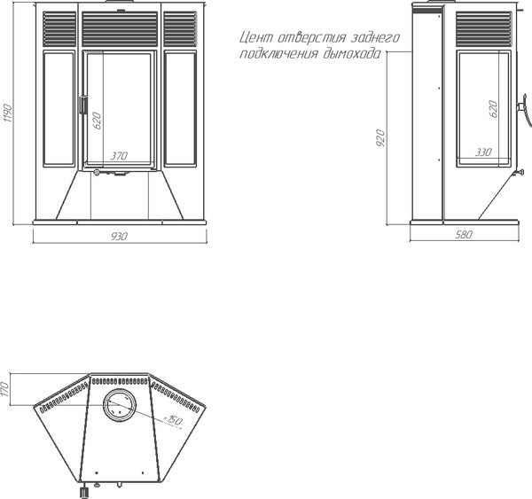 Изображение товара Печь-камин Black Stove Hors-13