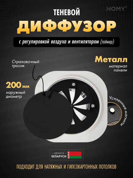 Изображение товара Вентилятор накладной Homy Air A125BRT