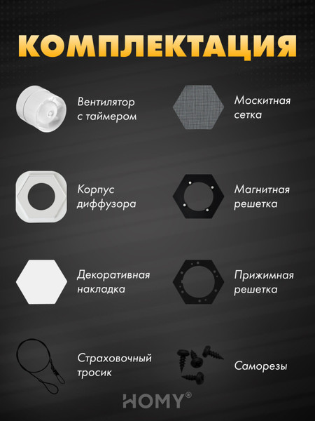 Изображение товара Вентилятор накладной Homy Air AH100WT