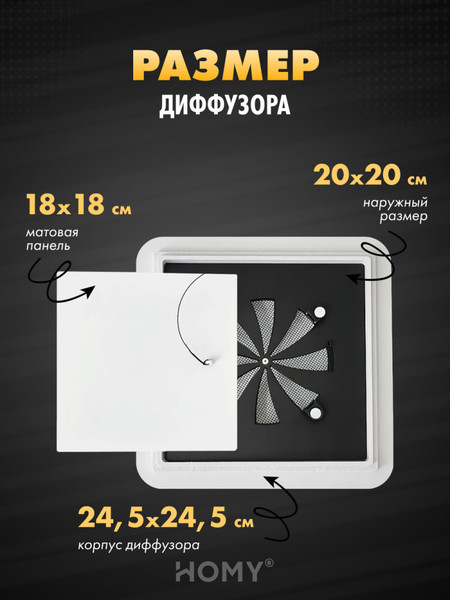 Изображение товара Решетка вентиляционная Homy Air AS125WR