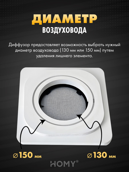 Изображение товара Решетка вентиляционная Homy Air AS125W