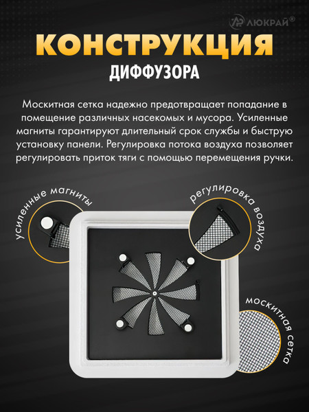 Изображение товара Решетка вентиляционная Homy Air AS100BR