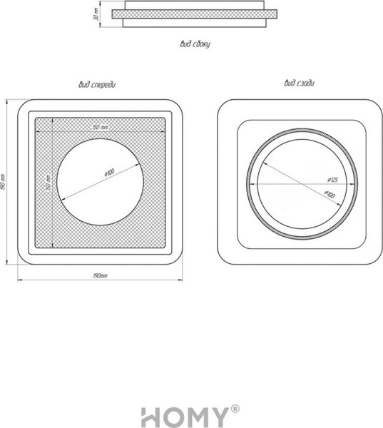 Изображение товара Решетка вентиляционная Homy Air AS100WR