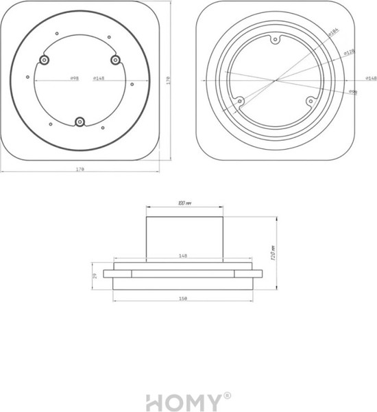Изображение товара Вентилятор накладной Homy Air AL100WT