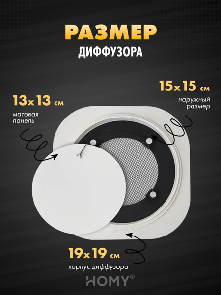 Изображение товара Решетка вентиляционная Homy Air A100W