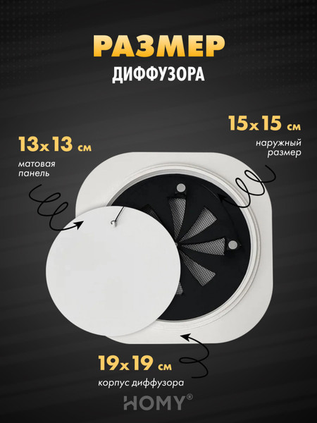 Изображение товара Решетка вентиляционная Homy Air A100WR