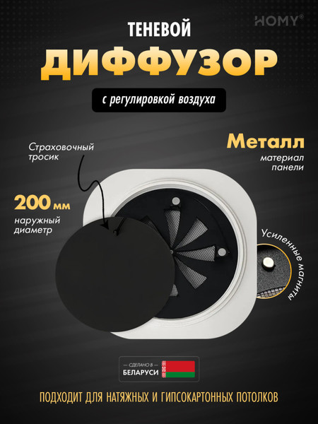 Изображение товара Решетка вентиляционная Homy Air A125BR