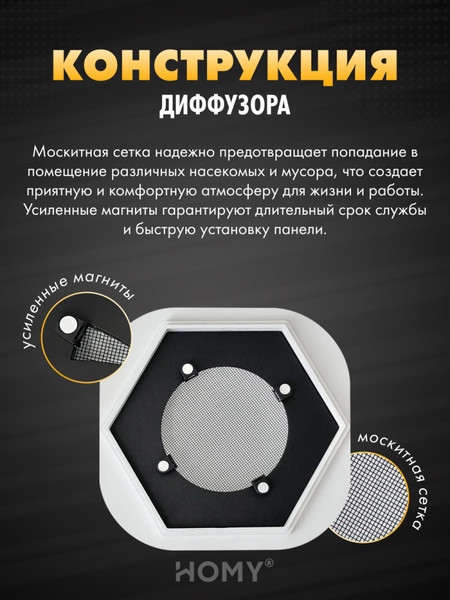 Изображение товара Решетка вентиляционная Homy Air AH100B