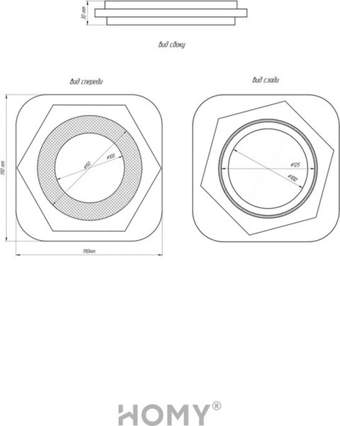 Изображение товара Решетка вентиляционная Homy Air AH100WR