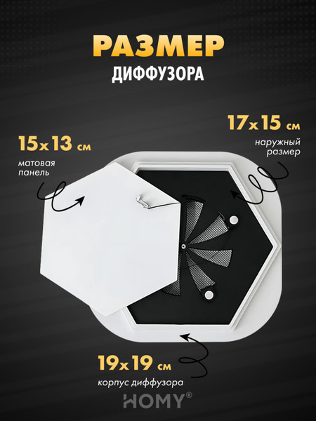 Изображение товара Решетка вентиляционная Homy Air AH100WR