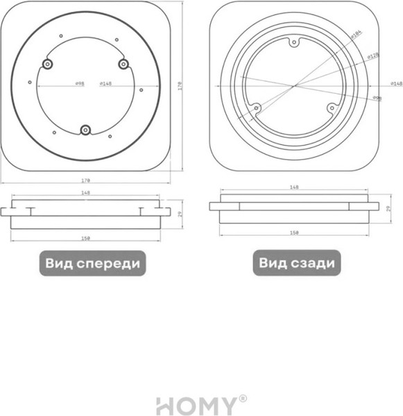 Изображение товара Решетка вентиляционная Homy Air AL100W