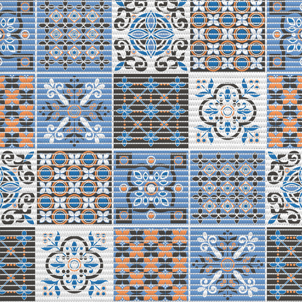 Изображение товара Коврик для ванной Вилина Преображение 7105 225PT-orange-blue (45x32)