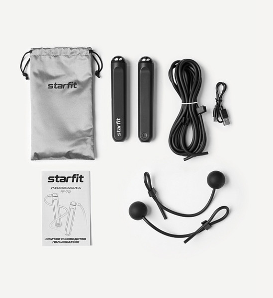 Изображение товара Скакалка Starfit RP-701 ПВХ (3м, черный)