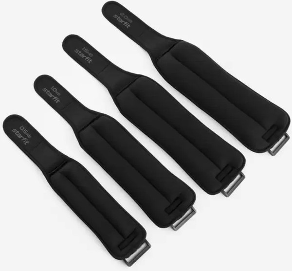 Изображение товара Комплект утяжелителей Starfit WT-701 (1кг, черный)