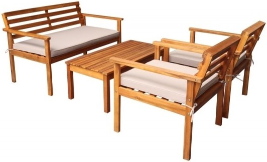 Изображение товара Комплект садовой мебели National Tree Company Из акации / TP6015.0.2 (4 предмета)