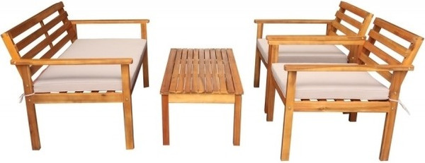 Изображение товара Комплект садовой мебели National Tree Company Из акации / TP6015.0.2 (4 предмета)