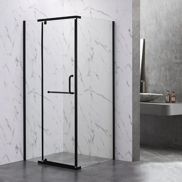 Изображение товара Душевой уголок Veconi 80x80x200 / RV18B-80-01-C6 (стекло прозрачное/черный)