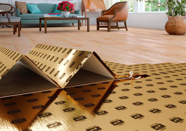 Изображение товара Подложка A-step Neo Vinil 1.5мм HD XPS With Golden Foil (1.18x8.5м)