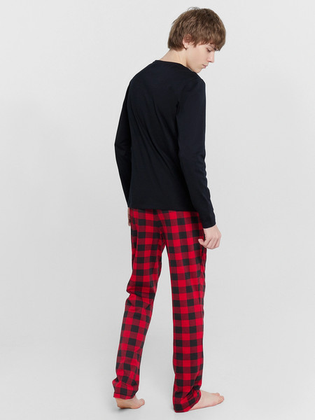 Изображение товара Комплект домашней одежды Mark Formelle 591023 (р.100-90-182/188, черный/черная клетка на красном)