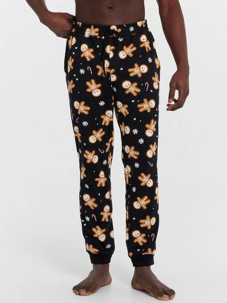 Изображение товара Комплект домашней одежды Mark Formelle 591043 (р.92-82-170/176, красный/пряники-скелеты на черном)