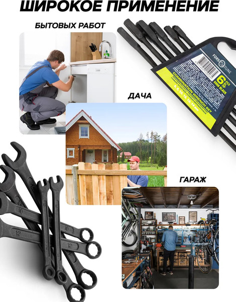 Изображение товара Набор ключей FORSandTUNE 5068 Black (65049)