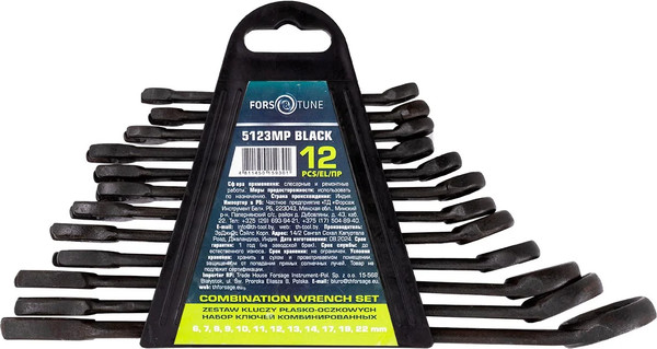 Изображение товара Набор ключей FORSandTUNE 5123MP Black (65052)
