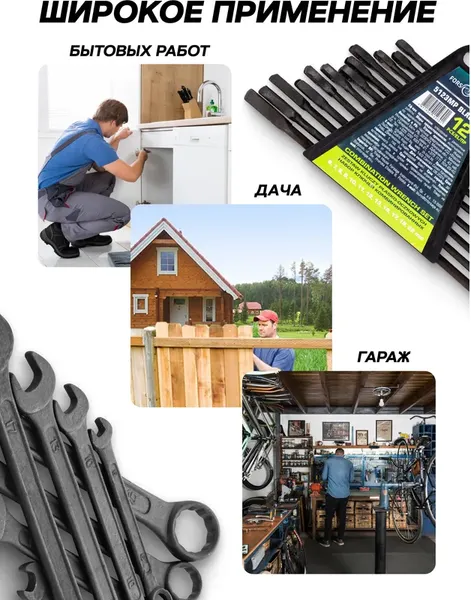 Изображение товара Набор ключей FORSandTUNE 5123MP Black (65052)