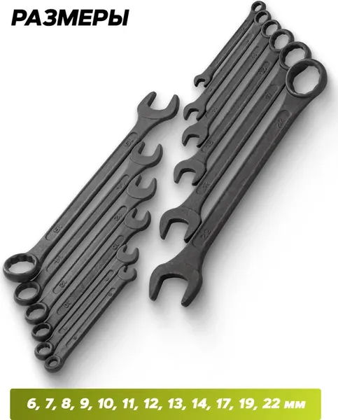 Изображение товара Набор ключей FORSandTUNE 5123MP Black (65052)