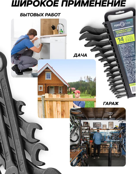 Изображение товара Набор ключей FORSandTUNE 5141MP Black (65053)