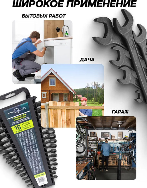 Изображение товара Набор ключей FORSandTUNE 5161MP Black (65054)